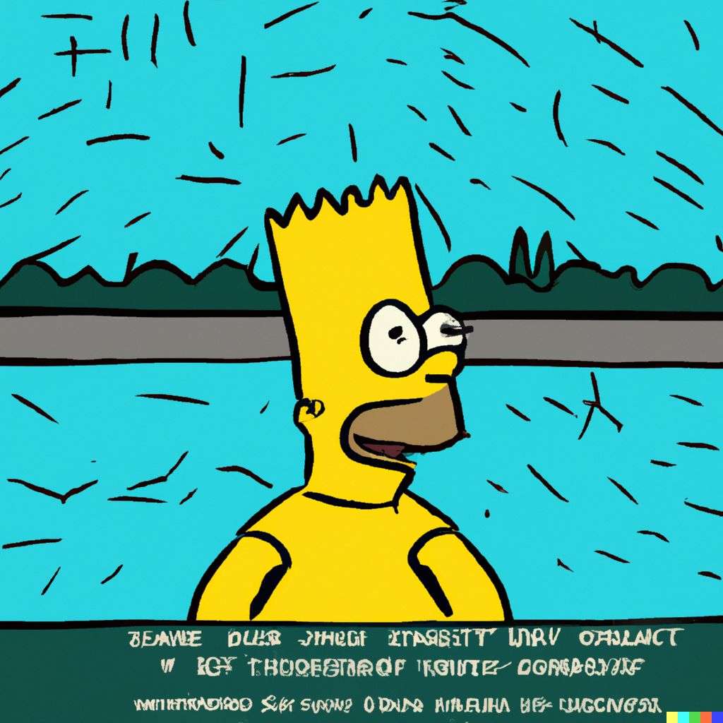 a representation of anxiety, screenshot from The Simpsons